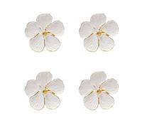 Set di 4 portatovaglioli a forma di fiore, in lega di metallo, per matrimoni, feste e decorazioni per la casa e il tavolo da pranzo