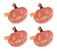 Set di 4 portatovaglioli di Halloween, materiale realizzato in lega robusta che aggiunge eleganza a qualsiasi pasto, progettato per un uso duraturo con una corretta durata e migliora la tua cena