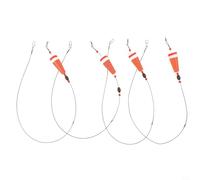 Set di 4 pose da pesca in schiuma con rivestimento luminoso, anello girevole, ideale per acqua torbida e pesca offshore, compatibile con Trout Float Rig(1oz Yellow Orange)