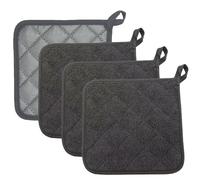 Set di 4 presine per cucina, resistenti al calore 550℉, 20CM*20CM, grigio scuro