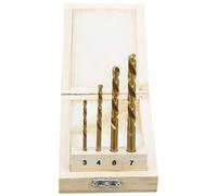 Set di 4 punte da trapano HSS per mancini, BGS 2726