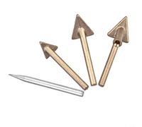 Set di 4 punte di ricambio per saldatura in plastica in rame puro e ferro, testa triangolare, per comuni saldatori in plastica, calore elevato per una rapida fusione della plastica