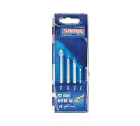 Set Di 4 Punte Per Piastrelle E Vetro Faithfull (3-6Mm) FAIGDSET4