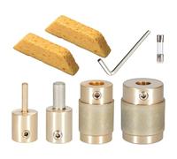 Set di 4 punte per smerigliatura in vetro, con strass colorati, serie McB, forme assortite, cacciavite, spugne, fusibile, nucleo in ottone, per bordatura