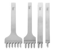 Set di 4 punzoni per la pelle, con punte da 1/2/4/6 punzoni per la pelle, kit di strumenti per cucito fai da te, set di scalpelli per allacciatura con diamanti (5 mm)