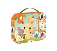 Set di 4 puzzle di animali della fattoria in evoluzione - Nouvo