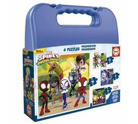 Set di 4 Puzzle Spidey Valigetta Difficoltà progressiva