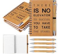 Set di 4 quaderni motivazionali con penne a sfera ispiratrici Bulk Thank You Spiral Notepad Journal Penna positiva Regalo di apprezzamento per i dipendenti, per colleghi, insegnanti, colleghi