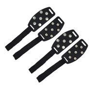 Set di 4 ramponi da ghiaccio universalmente antiscivolo con 7 denti tipo magico fissaggio nastro per neve escursionismo inverno camminata installazione rapida ramponi