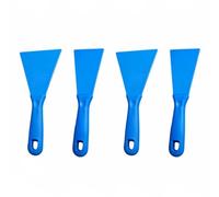 Set di 4 raschietti in plastica, 70 mm/100 mm, raschietto flessibile per pittura a secco e parete, strumento Polyfilla per nastrare, Spackling (BU)