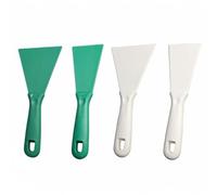Set di 4 raschietti in plastica, 70 mm/100 mm, raschietto flessibile per pittura a secco e parete, strumento Polyfilla per nastrare, Spackling (WT+GN)