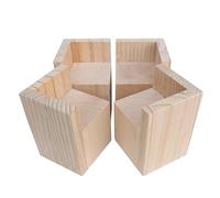 Set di 4 rialzi quadrati per letto, base in legno per divani, tavoli e mobili, aumenta l'altezza e lo spazio di archiviazione, forte supporto