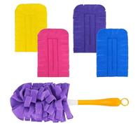 Set di 4 ricariche per Swiffer con 1 manico, per Swiffer magnete antipolvere XXL, panni di ricambio compatibili con Swiffer, lavabili per panni Swiffer, per polvere e sporco