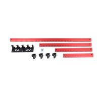 Set di 4 righelli dritti a forma di V, righello per bordi in legno con scala imperiale su entrambi i lati, strumento di misurazione ad angolo a forma di V per misure precise a 90 g