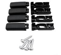 Set di 4 robuste staffe di bloccaggio con viti per la sicurezza dell'ombra della finestra (nero)