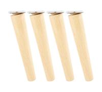 Set Di 4 Rovere Mobili Gambe IN Legno Divano Armadietto Vite Con Imbottitura