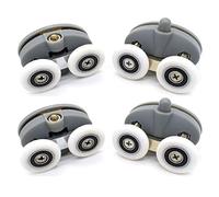 Set di 4 rulli per porta doccia doppia/corridori/ruote 20 mm di diametro Distanza: 30 mm