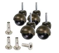Set di 4 ruote a sfera da 2 pollici con boccole, ruota girevole antica vintage per mobili, divano, sedia, armadio