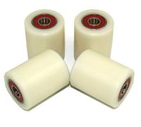 Set di 4 ruote con cuscinetti a sfera - Ruote in nylon e poliammide per transpallet - Ruote di sollevamento diametro esterno 40 mm, diametro 50 mm, larghezza 10 mm, cuscinetto 40-50-10