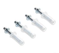 Set di 4 ruote con guida superiore per porte di armadietti, adatte per dispense e lavanderie (B)