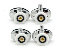 Set di 4 Ruote Ovali Singole per lo Scorrimento dell'Anta della Doccia, 23 mm