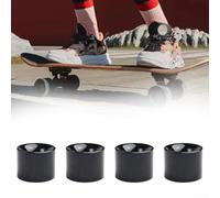 Set di 4 ruote per skateboard da 60 x 45 mm, con cuscinetti ABEC9 e distanziatori, ideali per cruiser (nero)