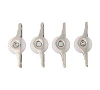 Set di 4 ruote scorrevoli in nylon e staffe in metallo per armadi e sistemi a rullo, progettate per uno scorrimento silenzioso e senza sforzo