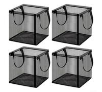 Set di 4 sacchetti in rete con manici per ninfee e laghetti, piante di loto, giardini paludi, contenitori per fiori e verdure (quadrati)