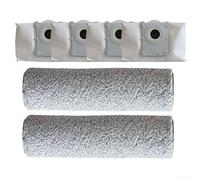 Set di 4 sacchetti per la polvere in carbonio e 2 spazzole a rullo compatibili con Ecovacs per Deebot X9 Pro, Omni X11 Pro, Omni T80s, Omni Robot Aspirapolvere per uso domestico