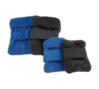 Set di 4 sacchetti per rimuovere la sabbia da spiaggia, realizzati in morbido velluto corallo, adatti per rimuovere la sabbia dalla pelle dopo attività all'aperto come pallavolo e campeggio (blu +