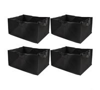 Set di 4 sacchetti rettangolari in tessuto non tessuto per una crescita efficace delle radici e un facile movimento delle piante nel tuo giardino (40 x 30 x 20)