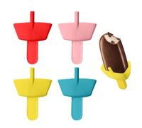 Set di 4 scaffalature per gelato, gelato congelato sul gambo, accessori per gelato in silicone, gelato sul supporto per alimenti congelati, gelato con cannuccia