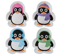 Set di 4 scaldamani a forma di pinguino (ottima idea regalo)