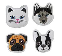 Set di 4 scaldamani tascabili per tenere le mani e le dita al caldo, cuscinetti termici riutilizzabili (modello animali domestici)