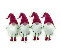 Set di 4 scaldamani tascabili per tenere le mani e le dita al caldo, cuscinetti termici riutilizzabili (modello gnomo Wichtel)