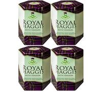 Set di 4 Scozzese Royal Haggis con Cervo Regali di Cibo Scozzese Piatto Nazionale Scozzese
