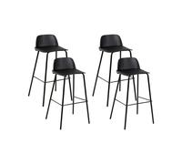 Set di 4 sedie alte MORA Nero