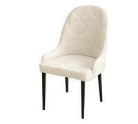 Set di 4 sedie da pranzo con braccioli dal design a caletta, eleganti e confortevoli, per casa, ristorante, hotel, disponibile in 6 colori a tinta unita (bianco)