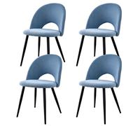 Set di 4 sedie da pranzo da cucina moderne, sedia da pranzo per famiglie nordica, cuscino moderno unico con schienale cavo, per cucina/soggiorno