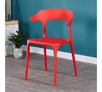 Set di 4 sedie da pranzo impilabili leggere in plastica, con schienale confortevole, capacità di carico 294,8 kg, perfette per cucina, sala da pranzo, uso interno/esterno.