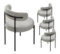Set di 4 sedie da pranzo moderne della metà del secolo, eleganti e confortevoli, perfette per soggiorno, cucina e sala da pranzo, design ergonomico per la casa