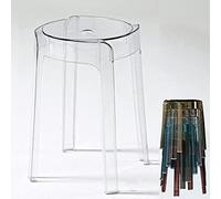 Set di 4 sedie da pranzo moderne, impilabili, in plastica, rotondi, con schienale scoperto, design a vortice e panca a quattro gambe, alla moda e funzionale (bianco)