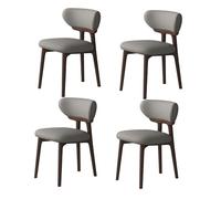 Set di 4 sedie da pranzo moderne in pelle con struttura in legno con imbottitura in schiuma elastica, ideali per sala da pranzo e mobili da cucina