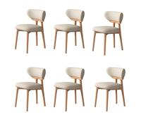 Set di 4 sedie da pranzo moderne in pelle con struttura in legno con schiuma elastica, ideali per mobili da cucina e soggiorno.