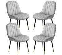 Set di 4 sedie da pranzo moderne in pelle PU sgabelli da cucina per camera da letto, sala magica, balcone, divano, sedia per trucco, design elegante e confortevole