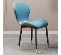 Set di 4 sedie da pranzo moderne - Sedute in pelle e gambe in metallo per un comfort elegante in sala da pranzo, cucina, soggiorno, business e hotel