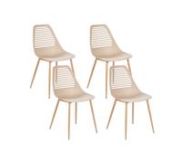 Set di 4 sedie da pranzo MONTELLO Beige