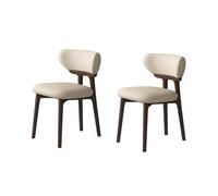 Set di 4 sedie moderne in pelle con struttura in legno con cuscini in schiuma elastica, mobili eleganti per cucina e soggiorno