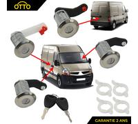 Kit Completo Serratura Cilindro Porta Fronte Retro Laterale per Master Movano