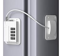 Set di 4 serrature per porte del frigorifero, 4 pezzi, con password a 4 cifre, serrature di sicurezza per bambini, adatte per cassetti e finestre, chiusure adesive a prova di bambino, non sono